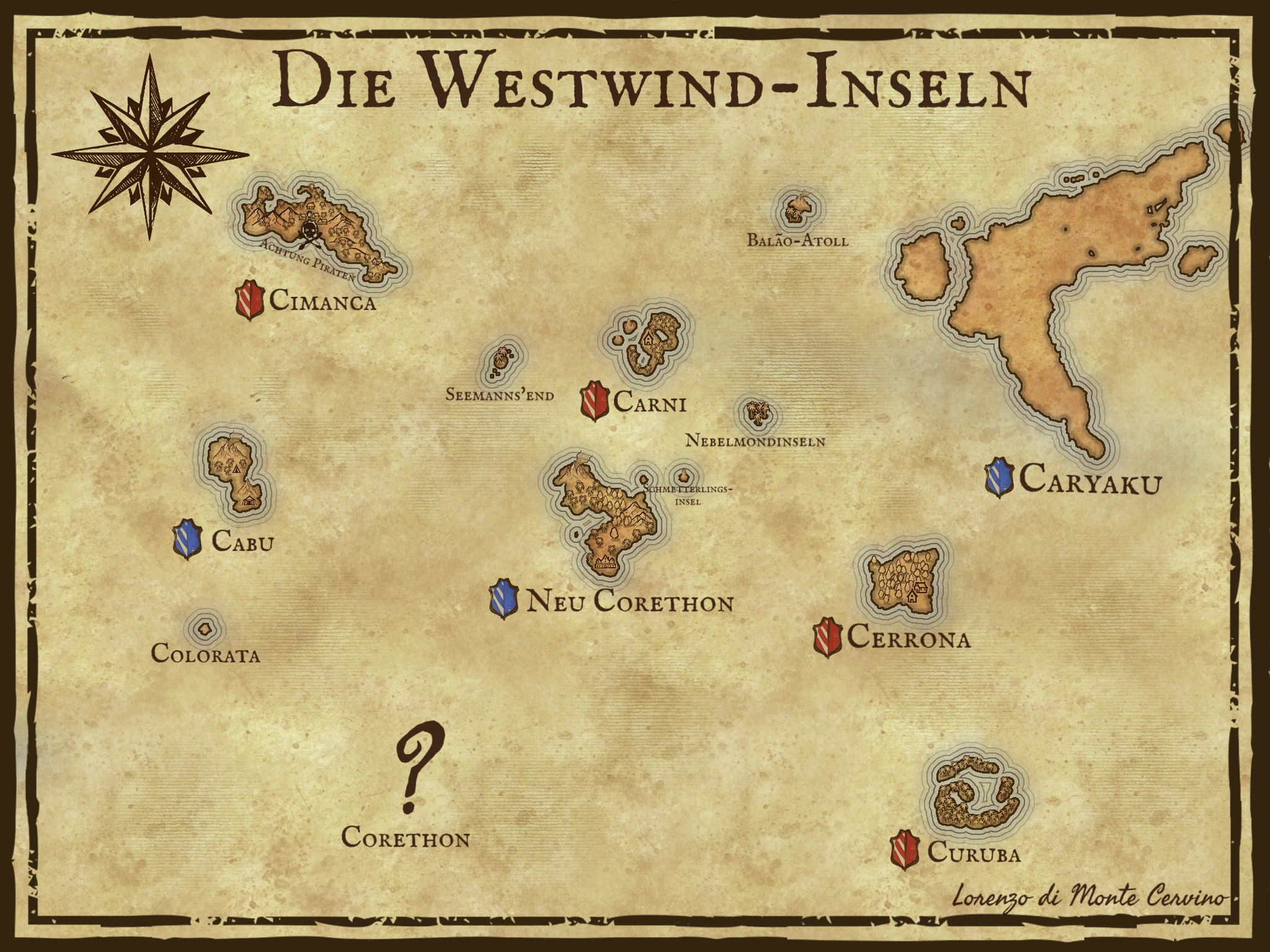 Übersicht der Westwind-Inseln.